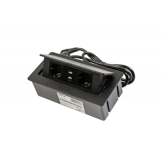 BILLENŐ ELOSZTÓ FEKETE 2USB+2DUGALJ